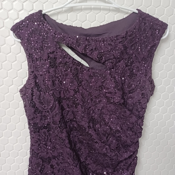 SCARLETT lace / sequin cocktail evening mini dress - Picture 2 of 7